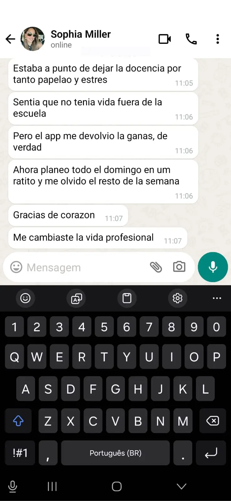 Mensaje de una docente que recuperó las ganas de enseñar